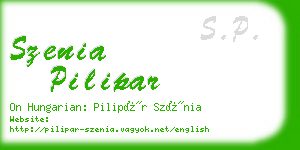 szenia pilipar business card